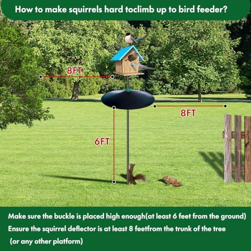 Metal Squirrel Baffle for Bird Feeder Pole, Extra Large, Black M374