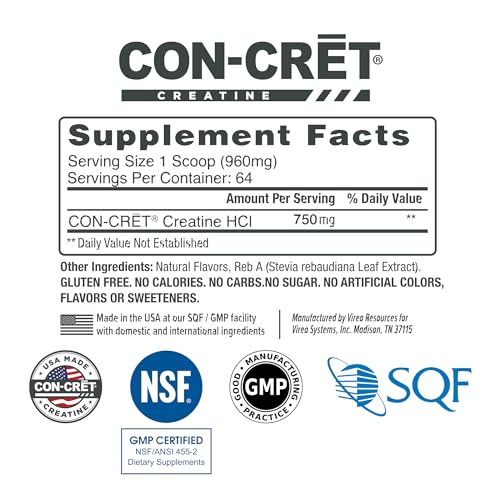 Raspberry Flavored Creatine HCl Powder, 64 Servings I62962