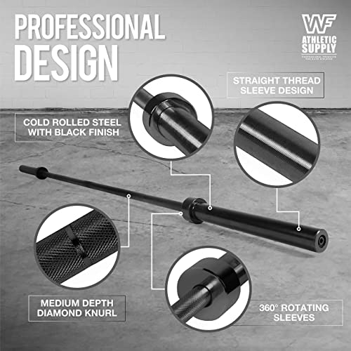 Olympic Weight Plates Set with 7 ft. Barbell for Strength Training U808