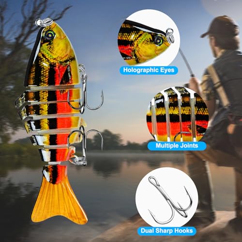 Lifelike Slow Sinking Swimbait for Bass Trout and Pike H383