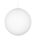 Kira Home Ceres 14" Mid-Century Modern Hanging Orb Pendant Light with Smooth Matte White Frosted Diffuser, Cool Brass Finish