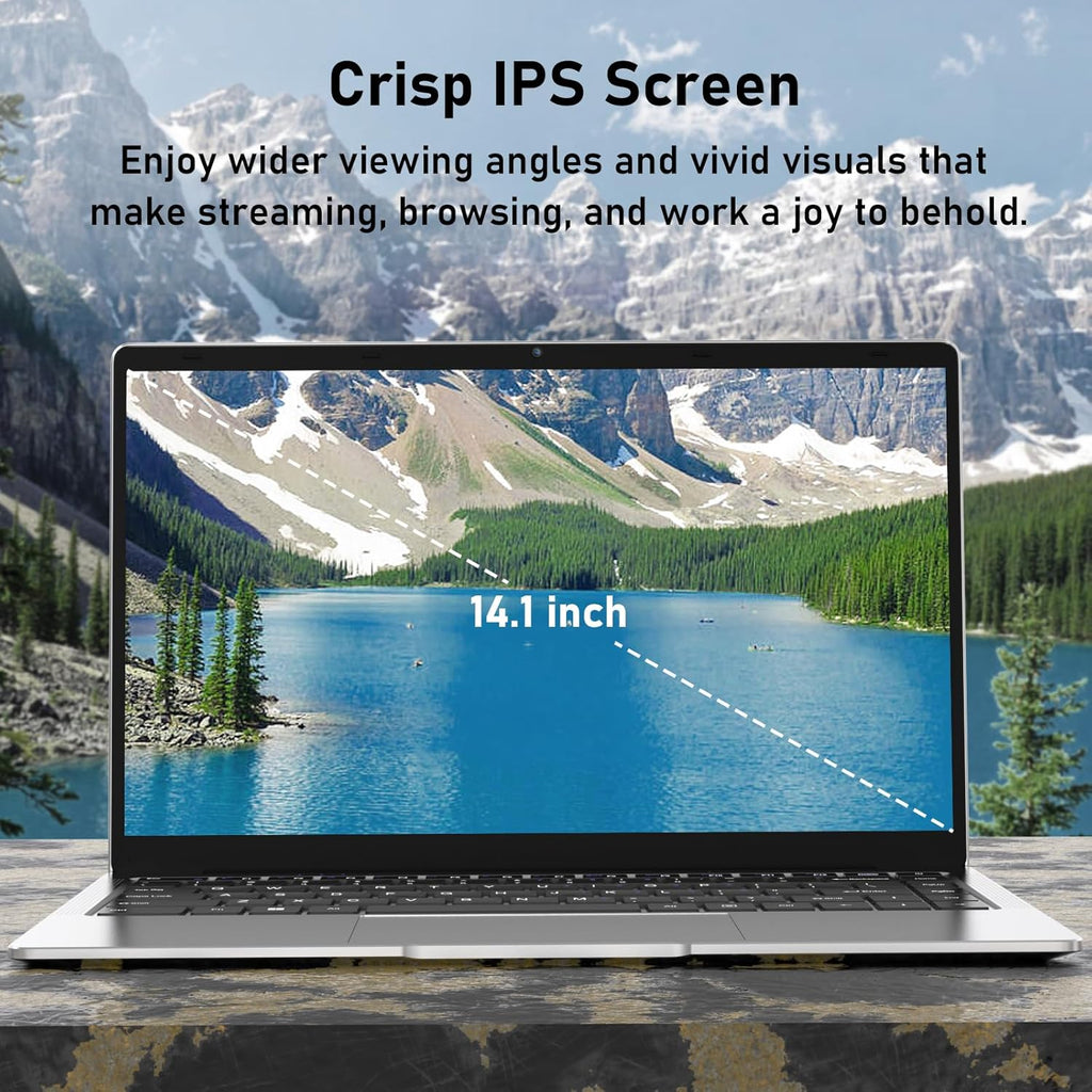 Laptop 14.1 inch 1080P FHD, 8GB RAM 256GB SSD, Windows 11 Pro S3190