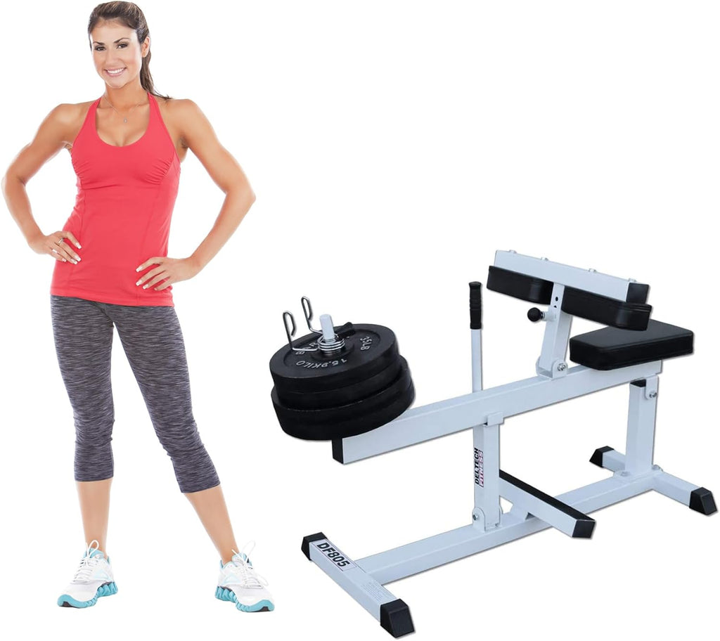 DF805 Seated Calf Machine – 500 LBS Capacity – Seated Calf Raise Leg Exercise Machine - Uses Standard and Olympic Plates