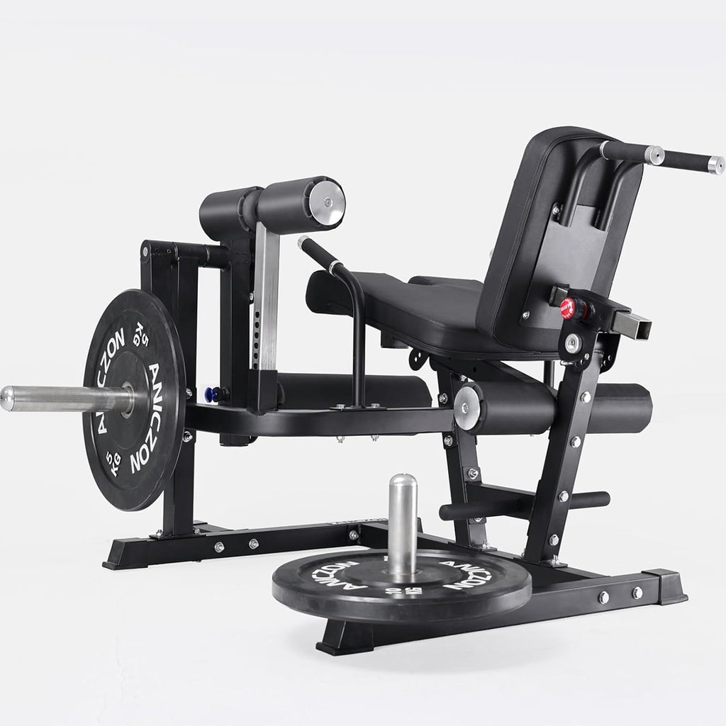 Leg Extension and Curl Machine with Adjustable Seat, Plate Loaded for Home Gym G3230