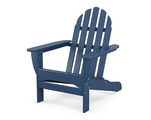 POLYWOOD AD4030AR Classic Outdoor Adirondack Chair, Polyethylene, Aruba & SBT18AR South Beach 18" Outdoor Side Table, Aruba