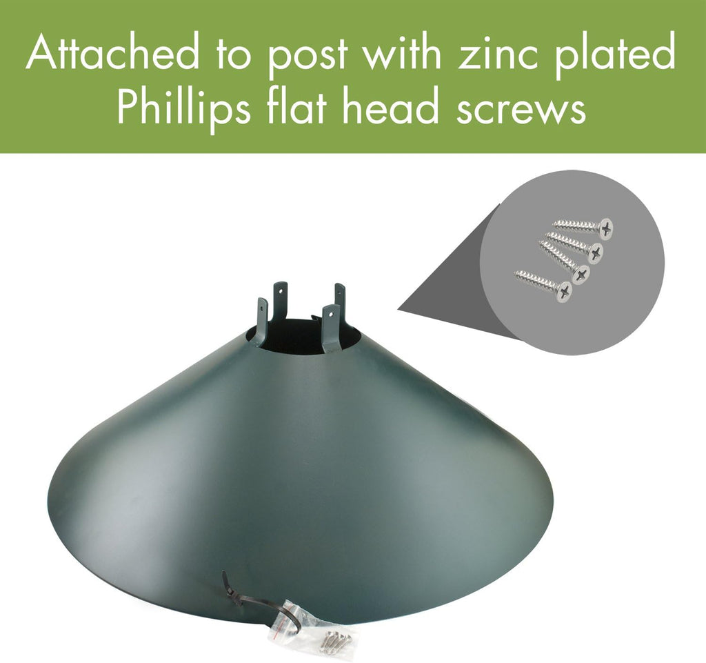 Metal 4x4 Inch Wrap Around Bird Feeder Squirrel Baffle Guard Pole H38595