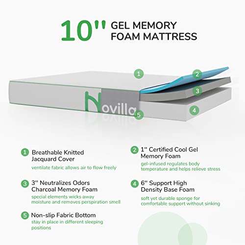 King Size Gel Memory Foam Mattress, 12 Inch, Medium Soft R84285