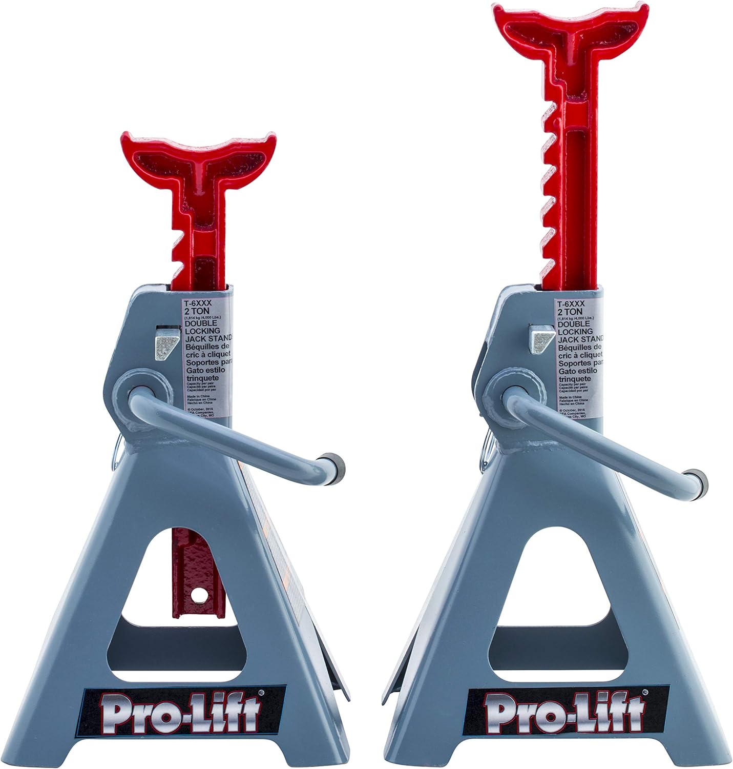 Double Pin Jack Stand - 2 Ton, 1 Pack, Gray Q50699