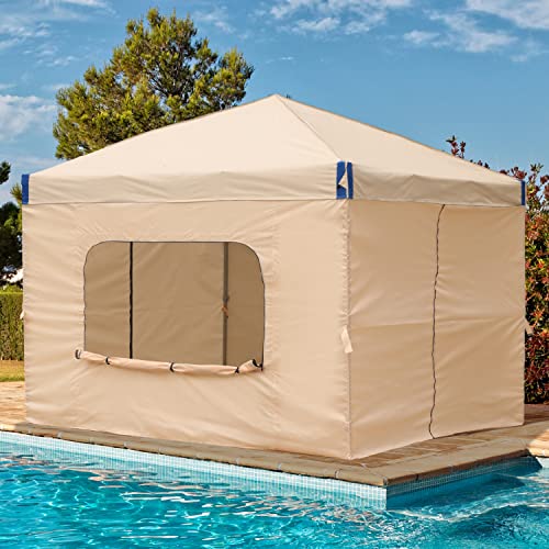 Pop-Up Canopy Tent with Roller Bag and Curtain B52422