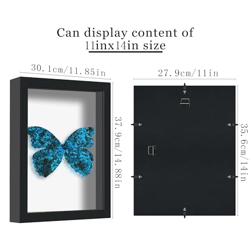 Shadow Box Frame 11x14 with Real Glass and Black Back X8712