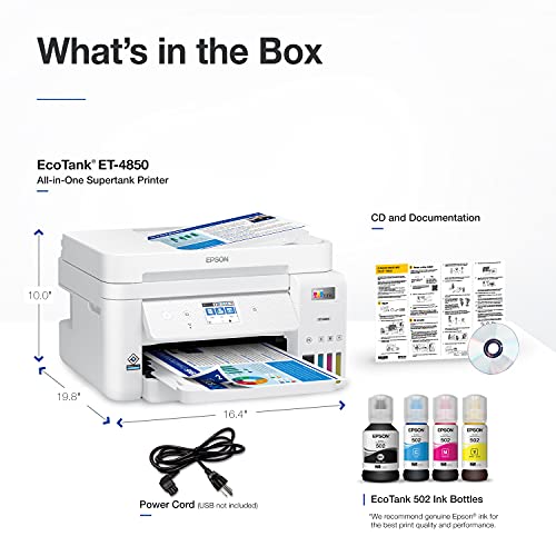 Wireless All-in-One Supertank Printer with Scanner and Document Scanner U38250