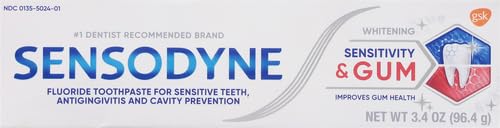 Sensitivity & Gum Whitening Toothpaste for Sensitive Teeth, 3.4 oz (Pack of 2) K398