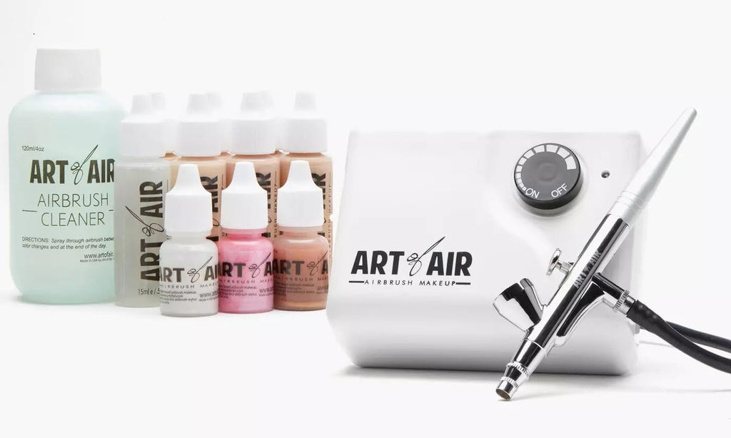 Airbrush Makeup System 6pc Foundation Set with Blush, Bronzer, Shimmer and Primer X5480