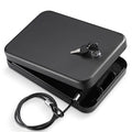 Pistol Safe, Portable Travel Gun Safe,Handgun Lock Box, Gun Safes for Cars, Black