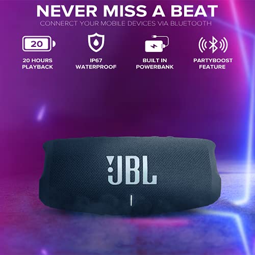 Portable Bluetooth Speaker with Hardshell Travel Case, IP67 Waterproof E45263