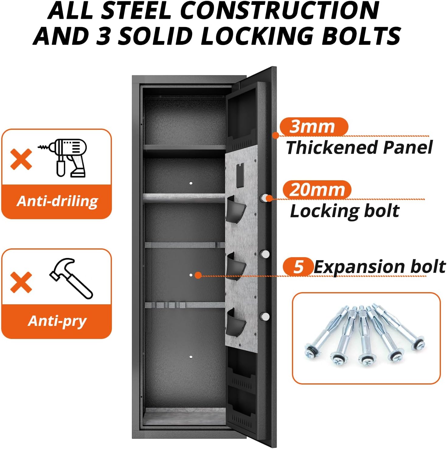 Biometric Fingerprint Gun Safe for Rifles and Pistols F360