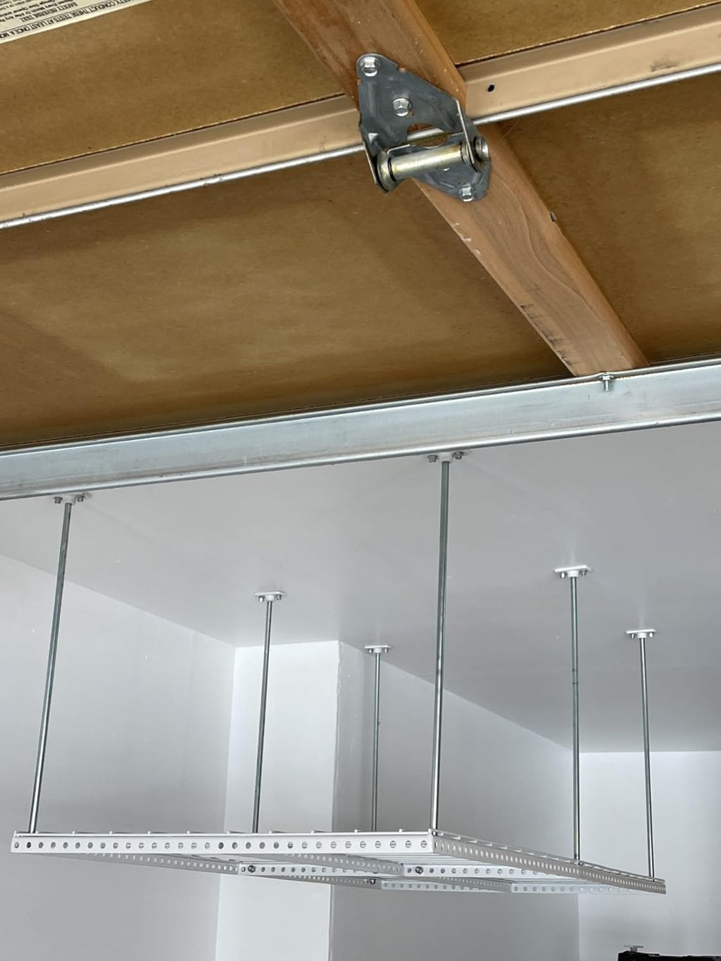 Adjustable Height Overhead Garage Door Ceiling Triple L Shaped Platform A65335