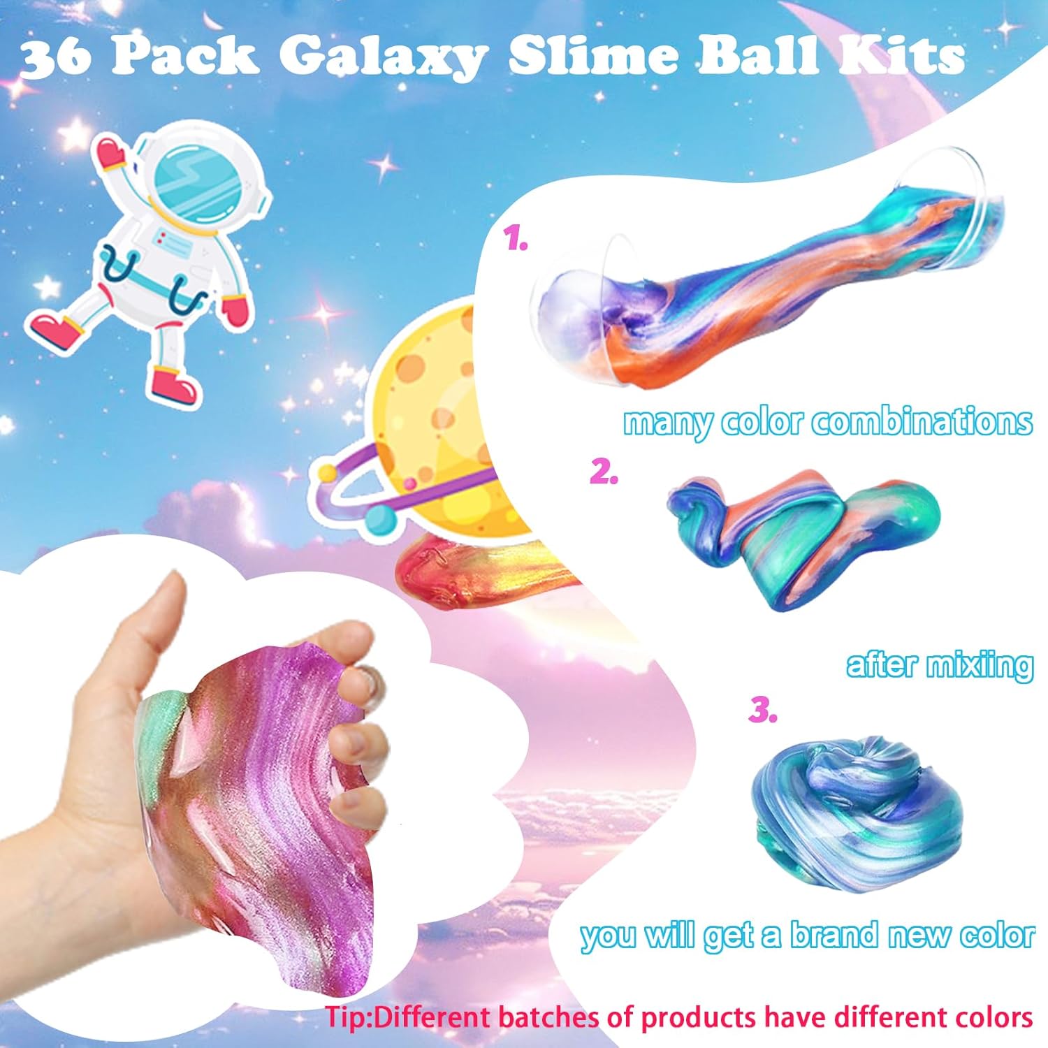 Slime Party Favors for Kids, Stretchy Non-Sticky Putty Kit L34779