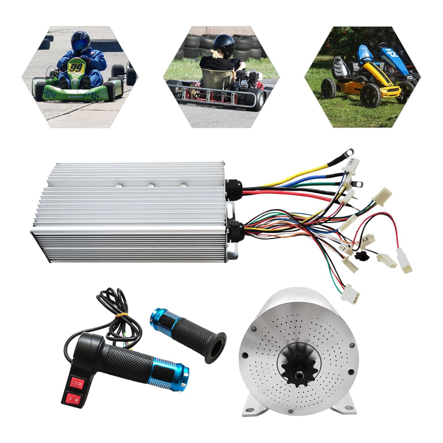 Brushless Motor Kit 3000W 72V for Electric Scooter E-bike Conversion G4755
