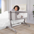 Zimal Bassinet and Bedside Sleeper in Dark Blue, Lightweight and Portable Baby Bassinet, Breathable Mesh Panels, Easy to Fold and Carry Travel Bassinet, JPMA Certified