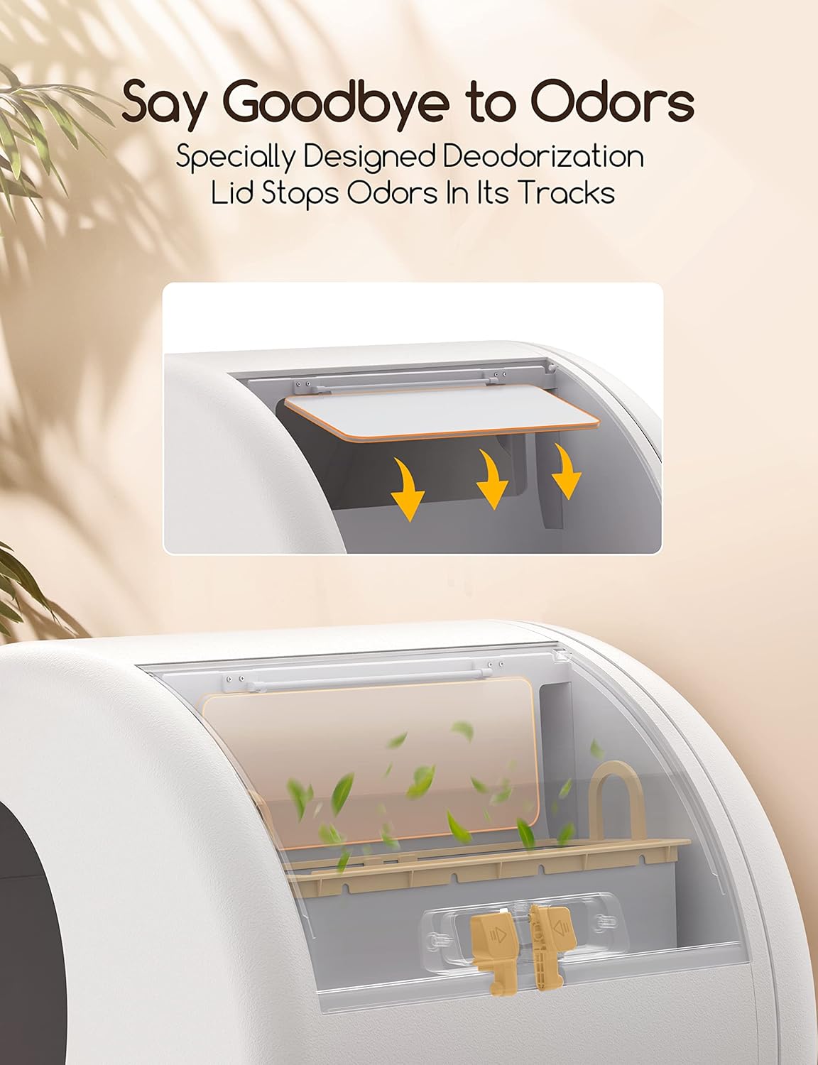Self-Cleaning Cat Litter Box, Extra Large with Odor Control and App Control Q918164