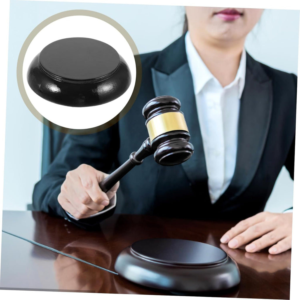 Wood Gavel Base Holder for Court Judge Hammer I46303