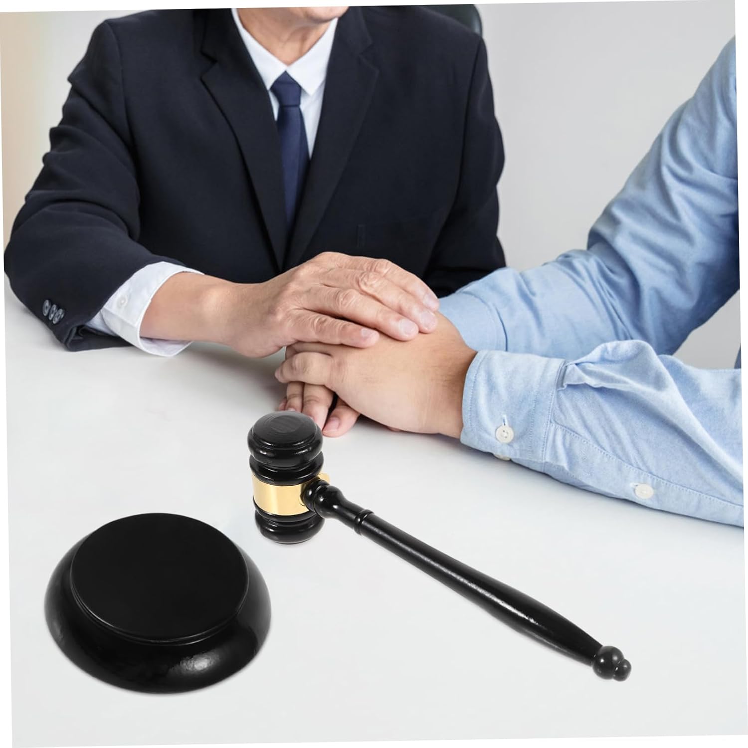 Wood Gavel Base Holder for Court Judge Hammer I46303