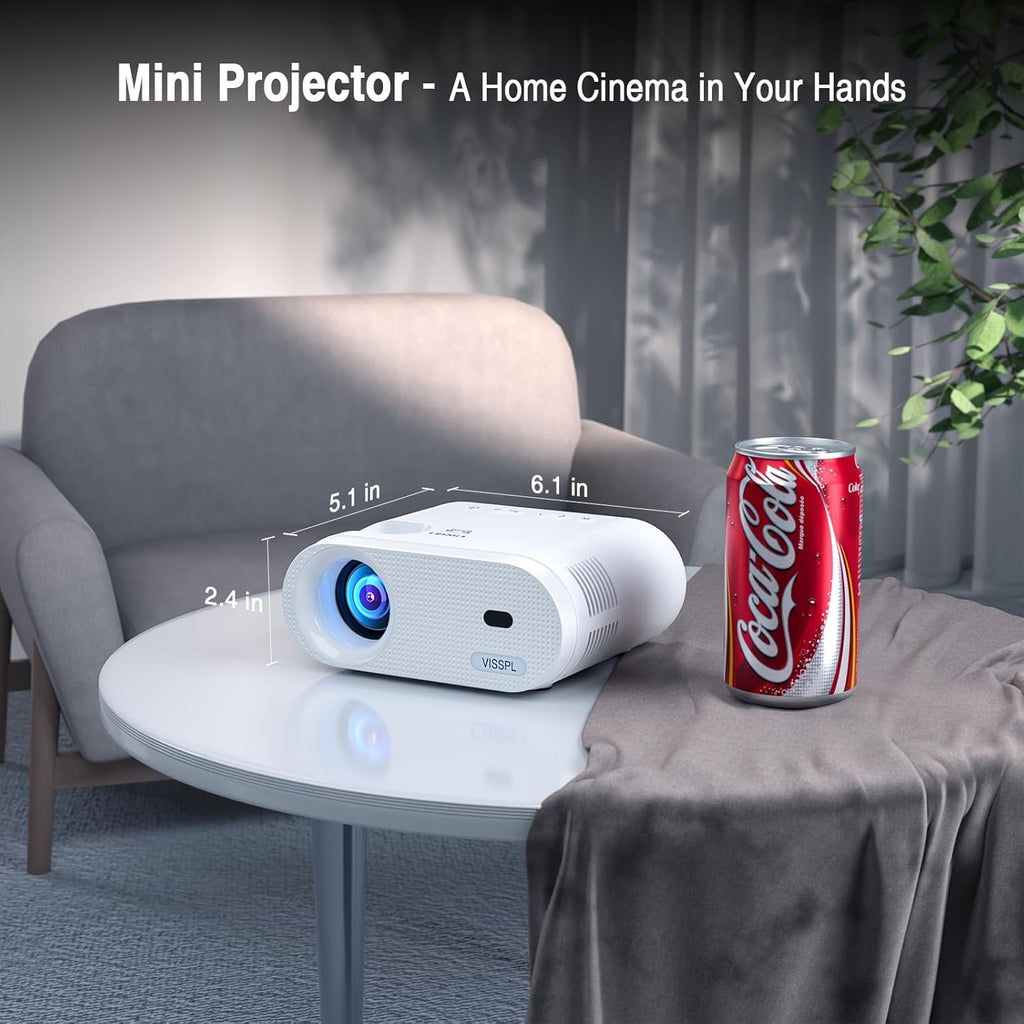 Mini Projector, 1080P Full HD, 50% Zoom, HDMI/USB/AV Compatible E16355