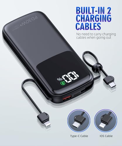 15000mAh Portable Charger PD30W Fast Charging with AC Wall Plug and LED Display E71292