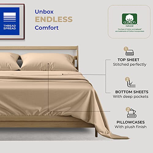 400 Thread Count Cotton Queen Sheet Set - 4 Piece Sateen Weave Navy Blue M87461