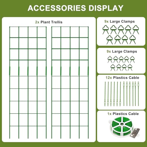 Cucumber Trellis A-Frame for Climbing Plants and Flowers D898369