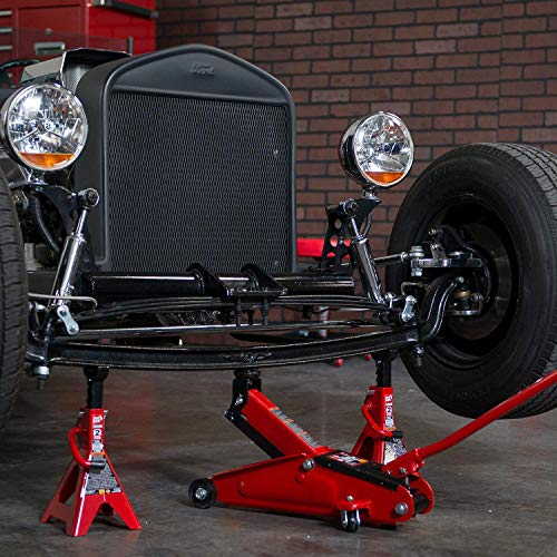 Hydraulic Trolley Floor Jack with 2 Jack Stands, 2 Ton Capacity X703847