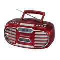 Studebaker Retro Edge Big Sound Bluetooth Boombox with CD/Cassette Player-Recorder/AM-FM Stereo Radio (Black/SB2150B)