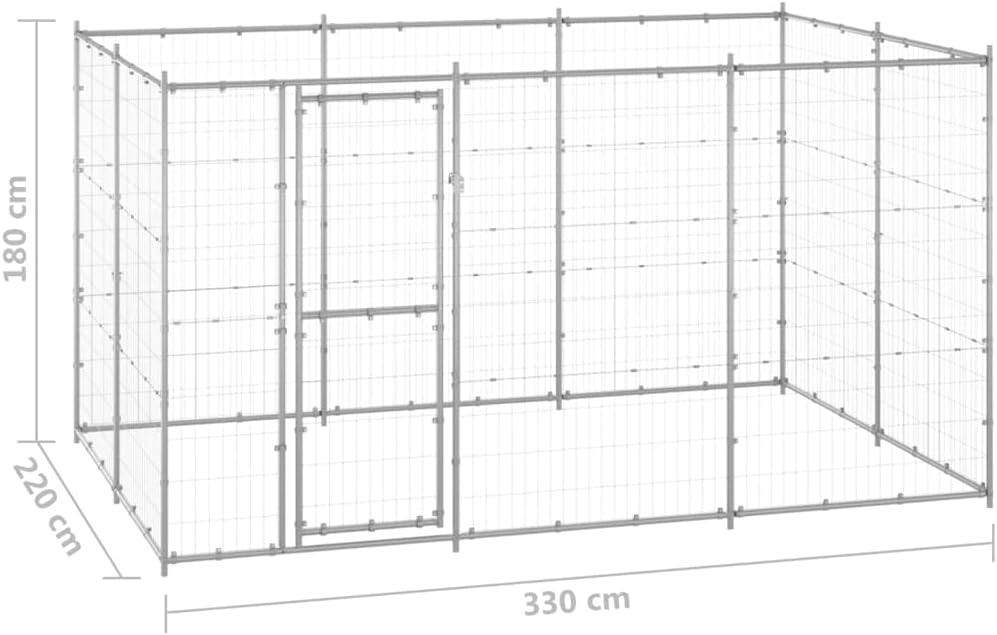 Outdoor Dog Kennel Galvanized Steel I445507