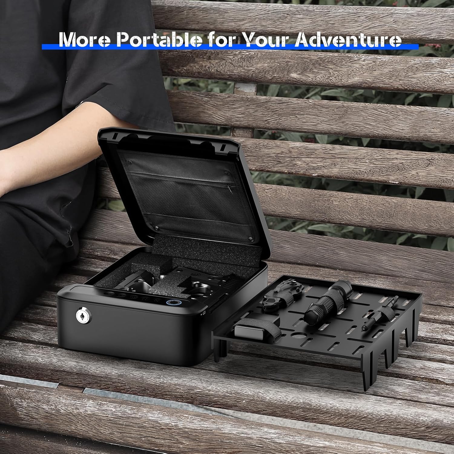 Biometric Gun Safe for Pistols with Keypad and Keys L6894