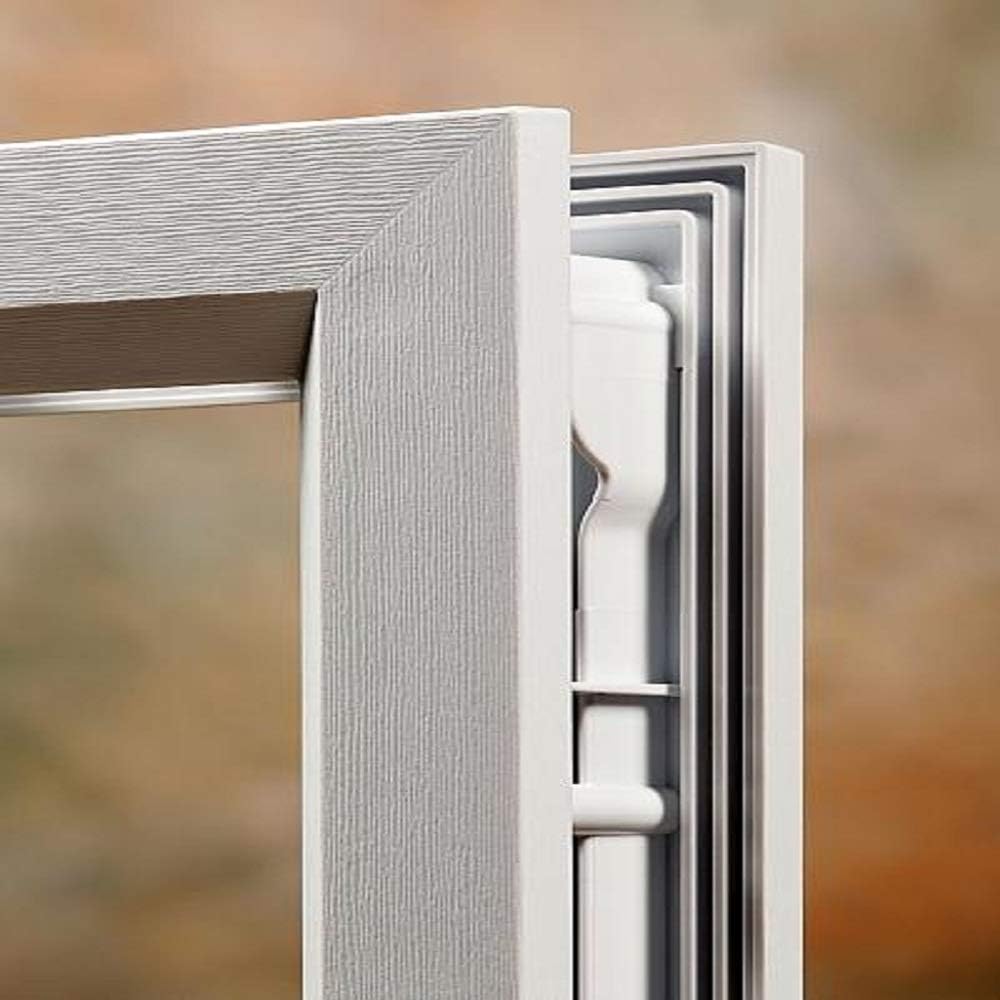 64" x 80" Fiberglass Smooth Prehung Front Door with Two Sidelites N75774