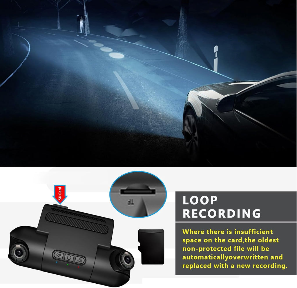 Dash Cam 1080P Front and Rear with 170° Wide Angle V361344