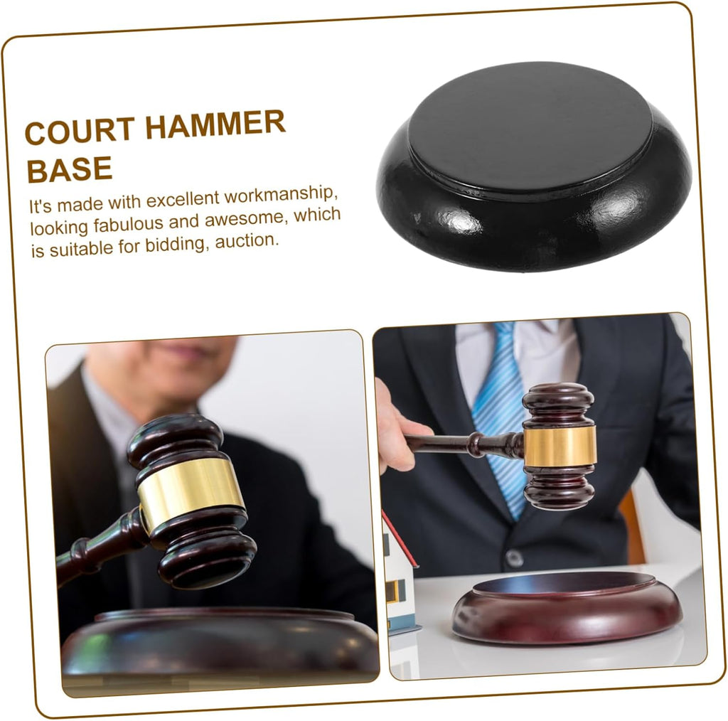 Wood Gavel Base Holder for Court Judge Hammer I46303