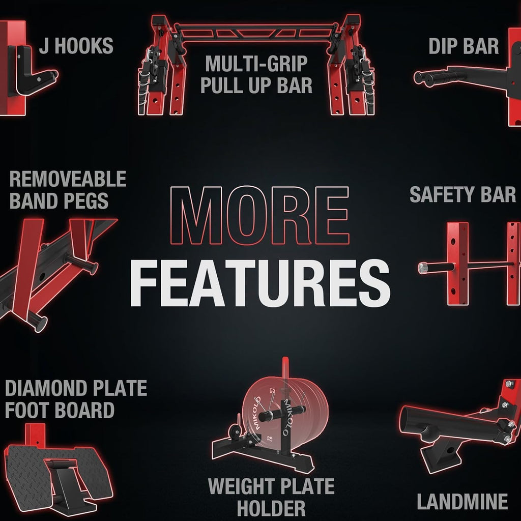 Power Cage with Cable Crossover and Lat Pull Down System for Home Gym A1650