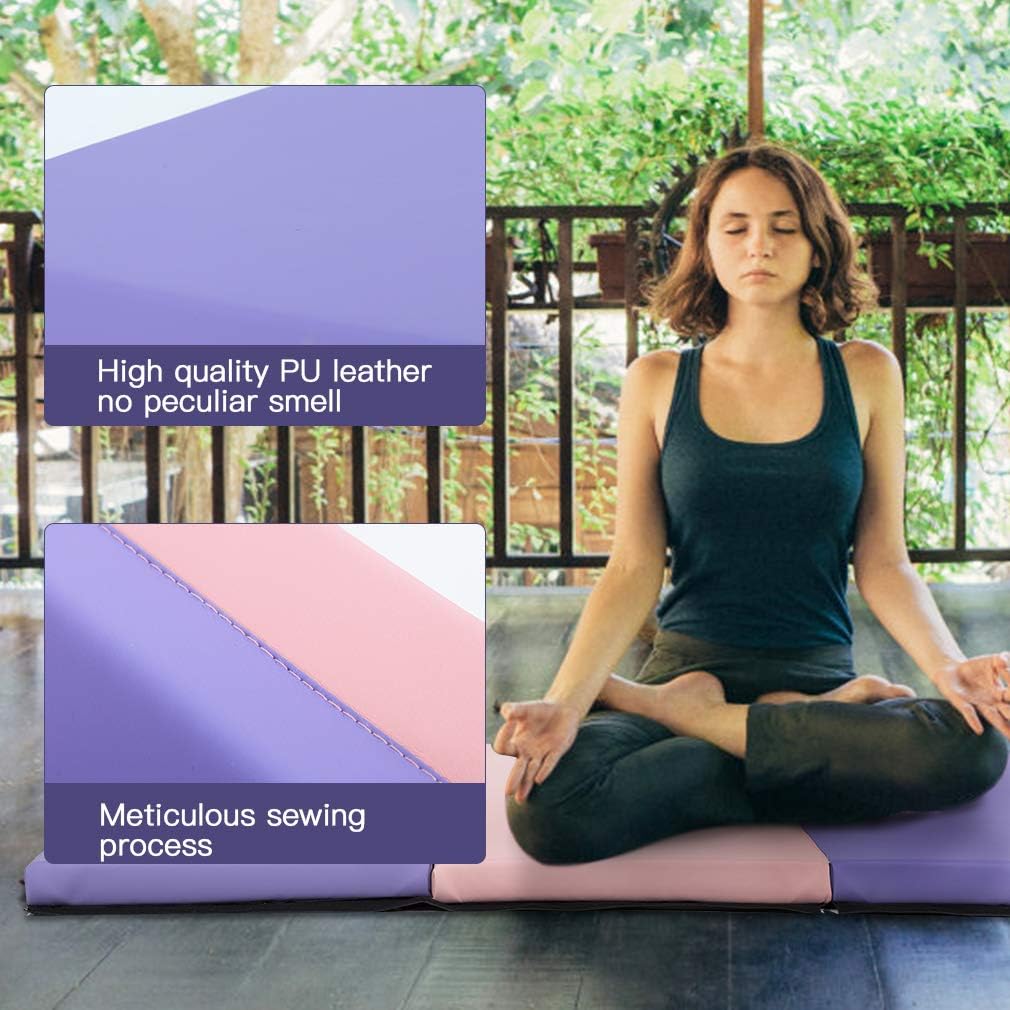 Gymnastics Mats 6x4x2 Folding Tumbling Mat for Home Exercise H998515