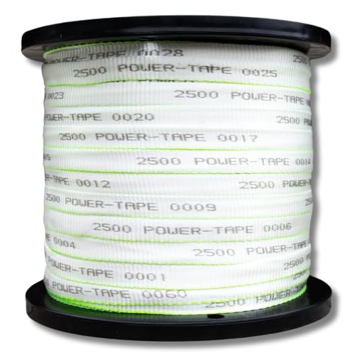 Pull Tape Power-Tape | Made in USA | 100% Polyester | Cable Wire Pulling Webbing, Flat Rope |1250 lb (1/2 inch) x 1,000 feet