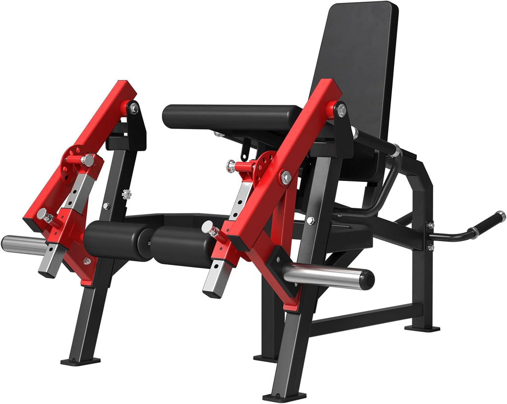 GMWD Leg Extension and Curl Machine, Single Leg Extension, Lying Leg Curl, Standing Leg Curl, Adjustable Leg Exercise Bench with Plate Loaded, Leg Machine Home Gym