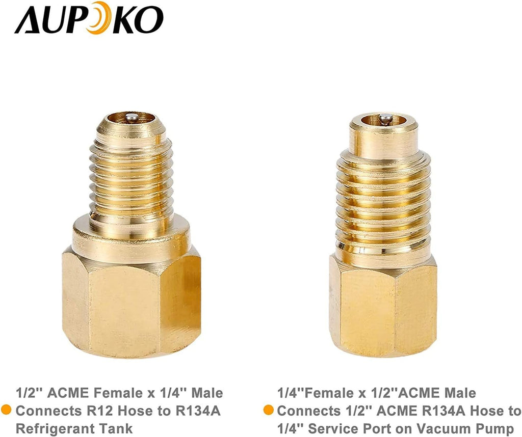 R1234YF Quick Couplers Kit with R12 R22 to R134A Adapters and Valve Core Remover A28245