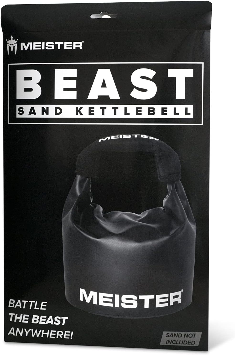 Portable Sand Kettlebell - Soft Sandbag Weight - 35lb / 15.9kg - Black Q594
