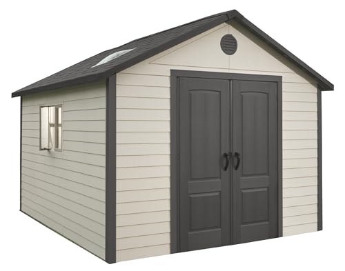 Lifetime 6433 Outdoor Storage Shed with Windows, 11 by 11 Feet