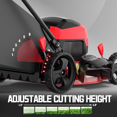 Cordless Electric Lawn Mower 17 Inch, 3-in-1 Brushless Push Mower with Battery and Charger X30126
