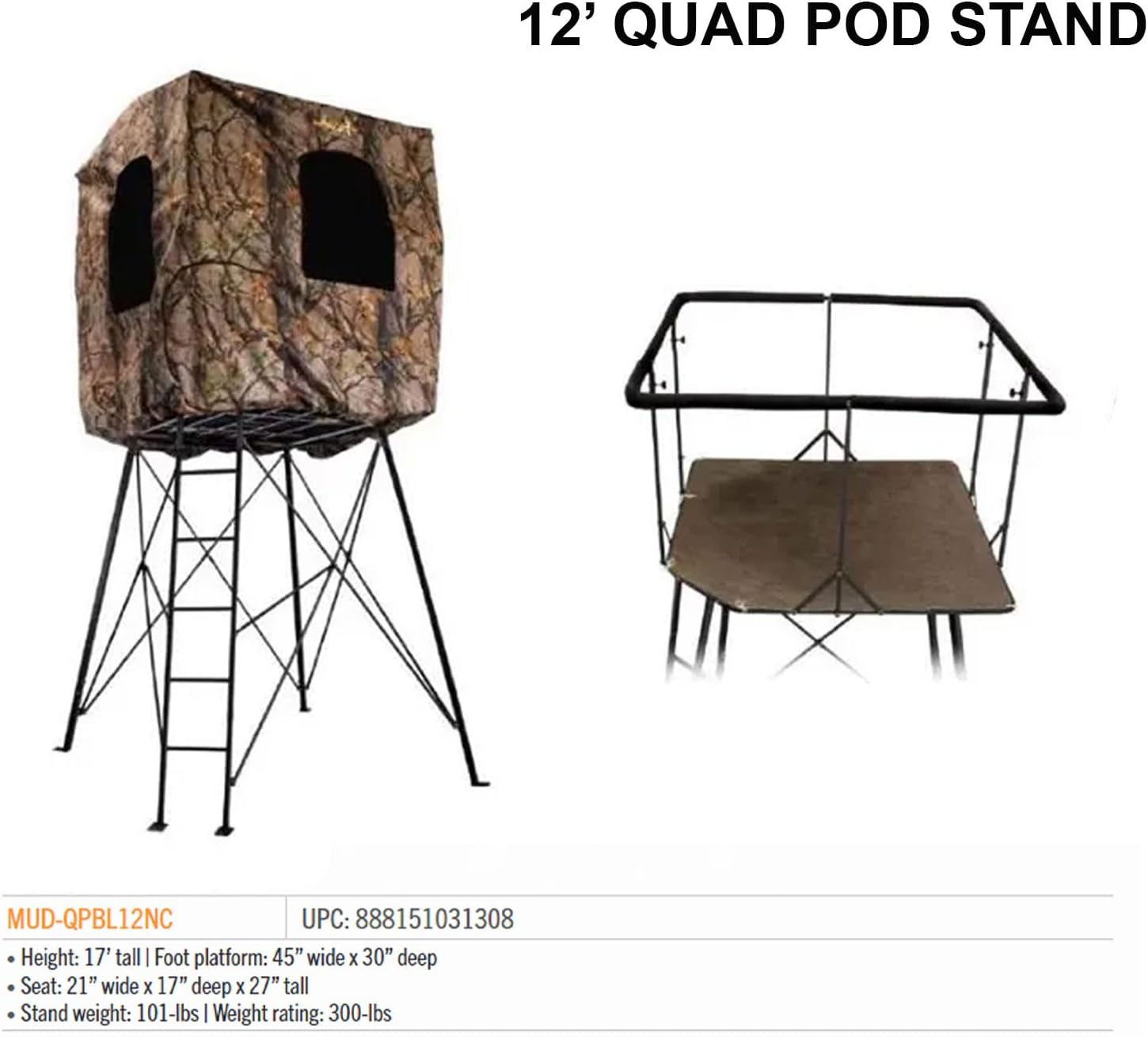 Quad Pod Hunting Platform with 360-Degree Shooting Rail R368