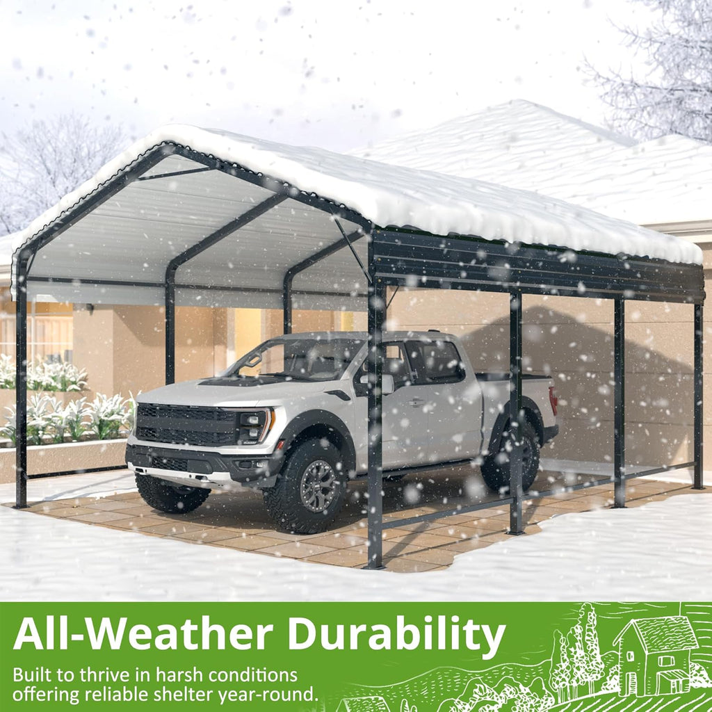 Heavy Duty Galvanized Metal Carport for Car, Boat and Truck Y817