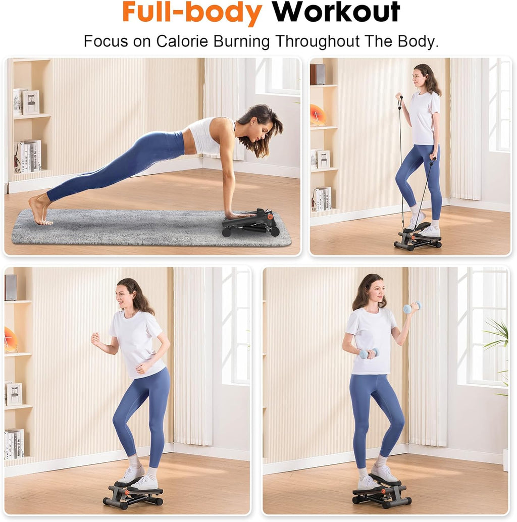 Mini Stepper with Resistance Bands for Home Exercise K4982