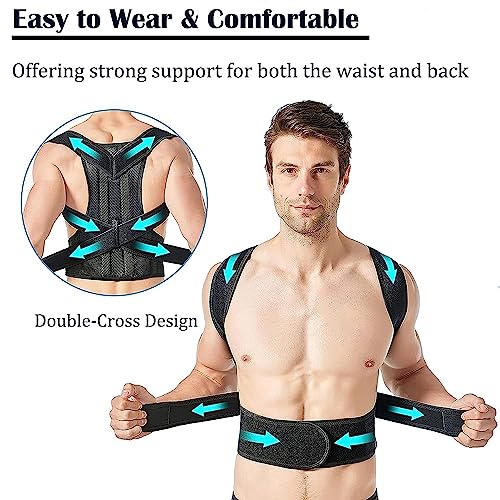 Posture Corrector Adjustable Back Brace for Pain Relief I8434